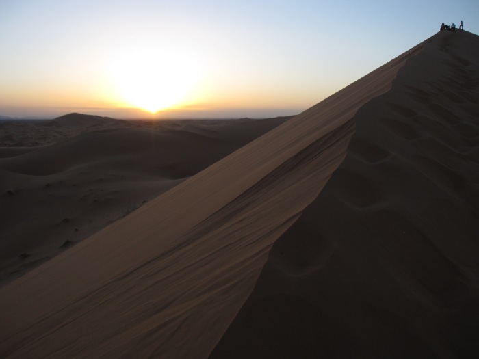Sunrise over Morocco sand dune